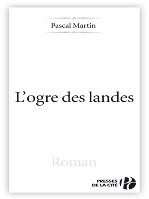 cover image of L'OGRE DES LANDES